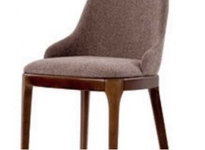 Luxus Stuhl Esszimmer Modernen Holz mit Textil Lehnstuhl Stühle Echtholz